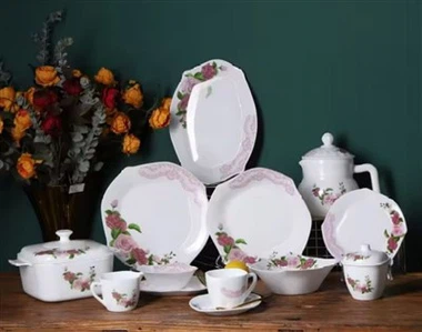 Set Barangan Kaca Opal Irregualr